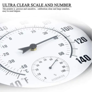 WONDER Garden Thermometer with Hygrometer Wall-Mounted Indoor Outdoor Patio, Does not Require Any Battery - Imported from UK